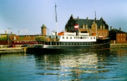 Mit einem kurzen Umsteigeweg hatte auch Lohals auf der Insel Langeland Anschlu� an die Eisenbahnverbindung nach Kopenhagen. 1967 war auf dieser F�hrlinie der Dampfer "Mj�lner" von 1930 der Sydfyenske Dampskibsselskab eingesetzt. : D�nemark, DNK, Kors�r