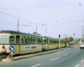 24812a_oeg OEG, Dossenheimer Landstr. (B3), rechts Endst. Linie 6 Heidelberg-Handschuhsheim-Nord