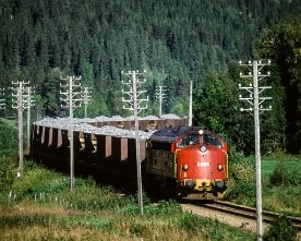 090816_di3_skonseng.2048 NSB Di 3.626 (G 5958 Malmtog fra Ørtfjellet), südl. Skonseng (Dunderlandsdalen)