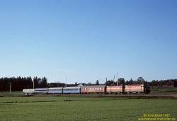 Der Osloer Flügel des Nachtzuges "Alfred Nobel" mit Rc4 der SJ