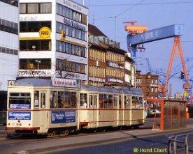 041635 Dieses Foto entstand am Berliner Platz am 21.04.85, also kurz vor der Einstellung, als anstelle der Stammstrecke durch die Bergstraße die durch die...