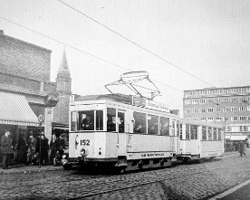 ki003.1280 KVAG Tw 152 + Elze-Bw in der Holstenstraße, bevor sie zur Fußgängerzone wurde