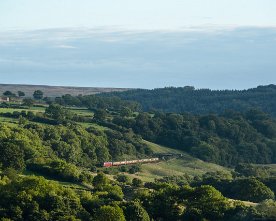 _HE16222 Diesel Gala auf der North Yorkshire Moors Railway: Warship class D 815 bei Grosmont