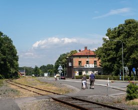 _HE10047 Am ehemaligen Bf. Karlshamn Västra (KVBJ, Karlshamn - Vislanda - Bolmens Järnväg) führt heute noch ein normalspuriges Anschlußgleis vorbei.