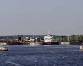 Ablösung im Fährhafen Rødby 1997
